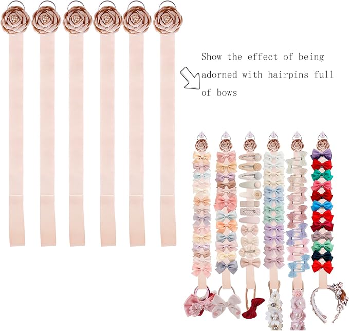6PCS Bow Holder Hair Bow Organizer, Baby Decorative Hair Accessories Organizer - Image 3