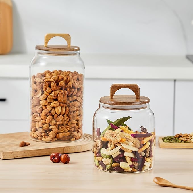 Sweejar Glass Jars for Laundry Room Organization, 90 ounce Laundry Pods - Image 4