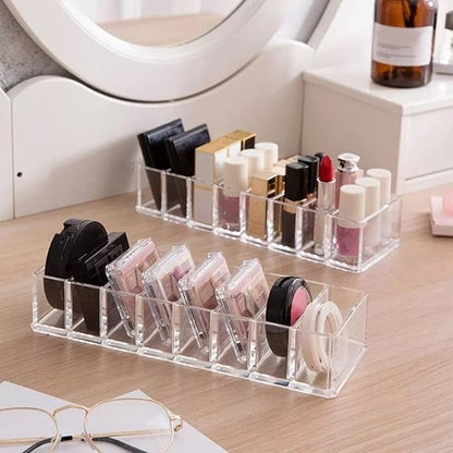 JUOPZKENN Transparent Acrylic Makeup Stand, 8 Spaces Eyeshadow Palette Organizer - Image 5