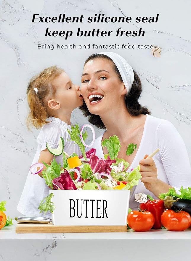 Butter Dish with Lid, Large Butter Container - Image 3