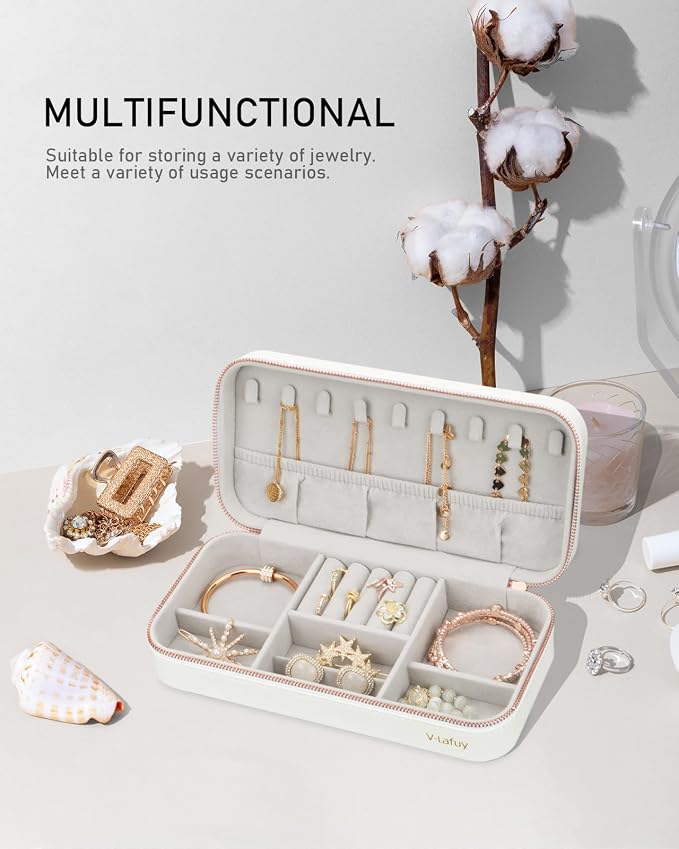 Jewelry Box Small Jewelry Boxes, PU Leather Portable Travel Jewelry Case - Image 7