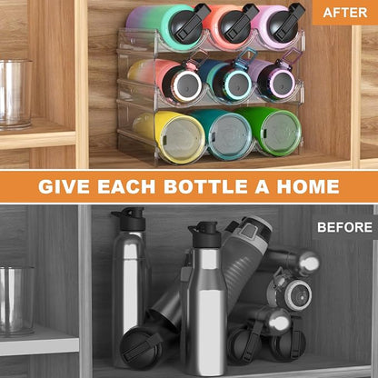Wine Rack for Inside Cabinet, Wine Bottle Holder Clear Wine Storage Shelf - Image 7