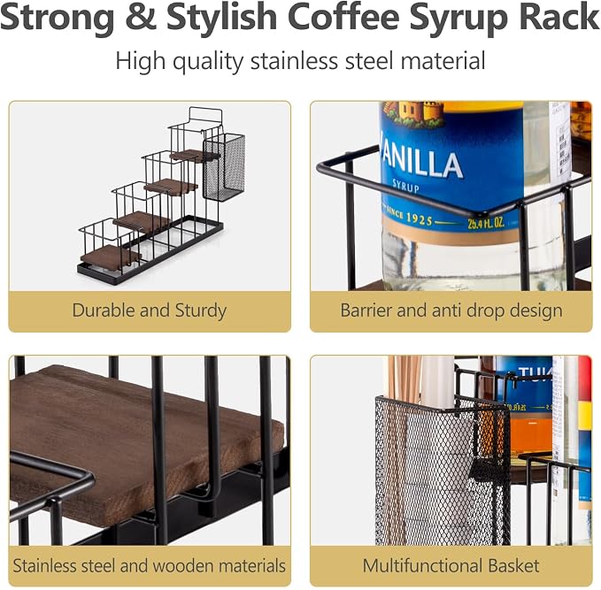 Coffee Syrup Rack Organizer, - Image 4