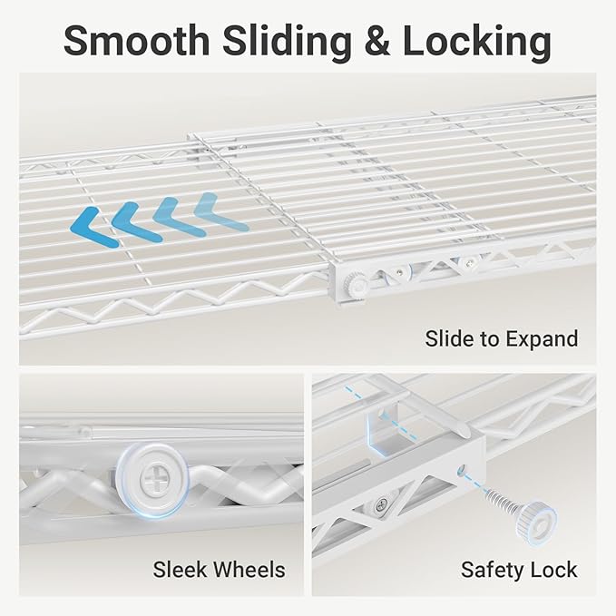 VIPEK X3 Plus Large Expandable Closet Rack Adjustable from 5'10" to 8'8" - Image 3