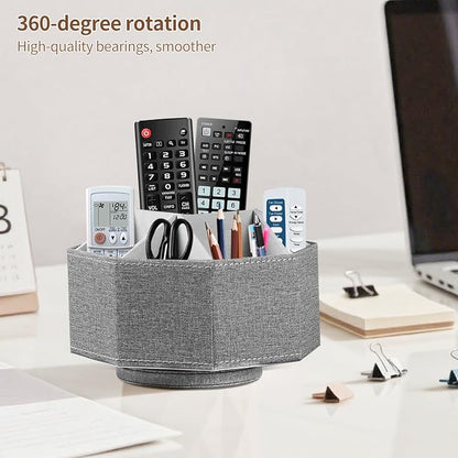 Swivel Remote Control Holder, 9 Rooms Desk Organizer and Decorations - Image 2