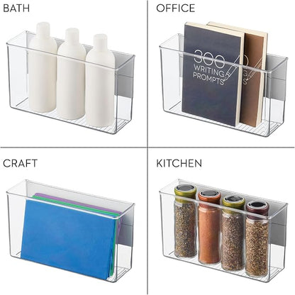 InterDesign iDesign Magnetic Large Clear Plastic Organizer Bins - Image 4