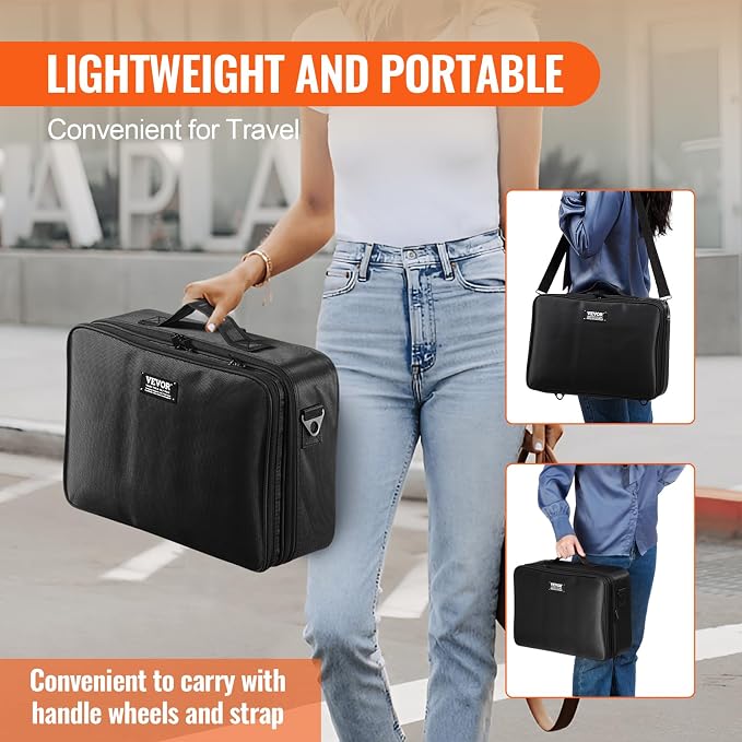 VEVOR Makeup Train Case Professional Makeup Storage Organizer Box Make Up - Image 4