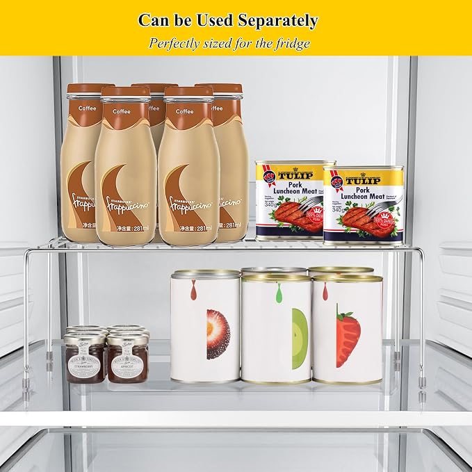 Set of 4 Kitchen Cabinet Organizer Shelves, Stackable Organizer and Storage - Image 6