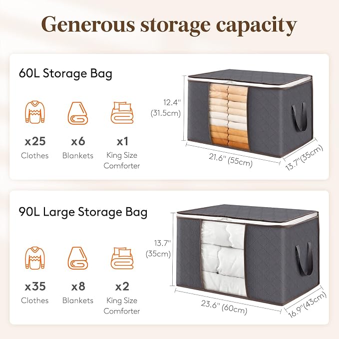 Lifewit 8 Pack Foldable Clothes Storage Bins - Image 2