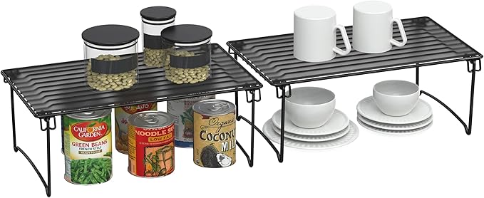Deco Brothers Stackable Cabinet Shelf Organizer, 2 Pack - Image 2
