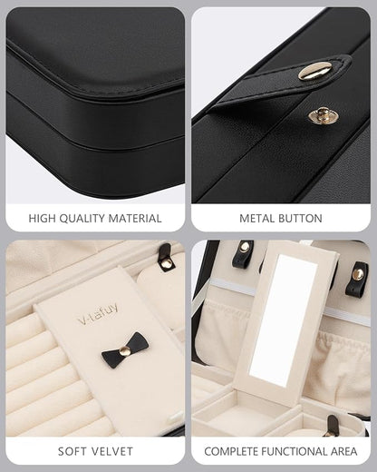 Small Jewelry Box, Travel Jewelry Case Portable Jewelry Boxes - Image 3