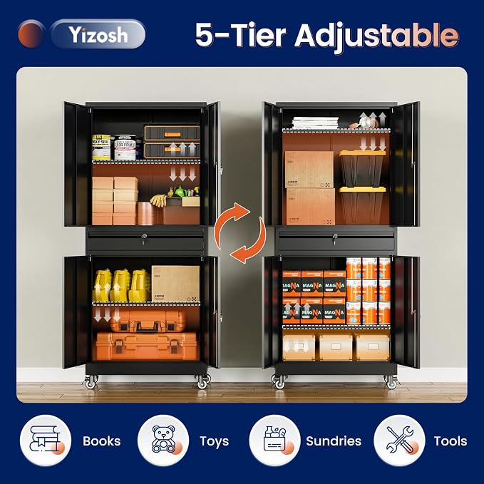 Yizosh Metal Garage Storage Cabinet - Image 5