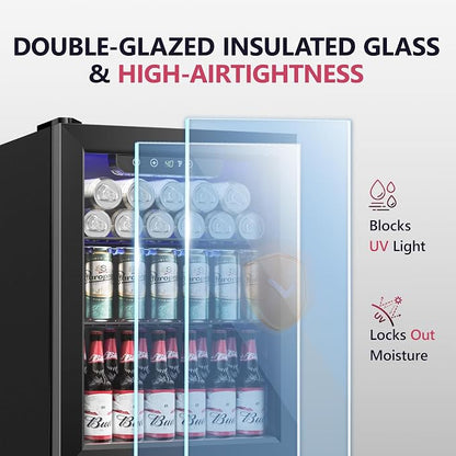 Beverage Refrigerator Cooler, 16 Bottle 68 Can Mini Fridge - Image 5