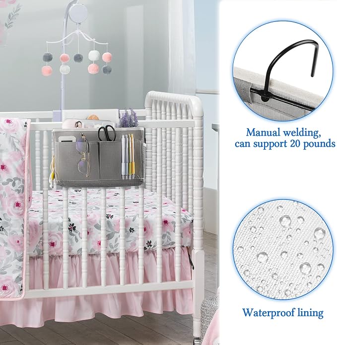 Bedside Caddy Bedside Hanging Storage Basket Bed Caddy - Image 6