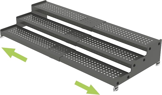 Metal Spice Rack Organizer for Cabinet, 3 Tier Expandable Spice Storage Shelf by JOJOCROSSHIGHQUALITYLIFE