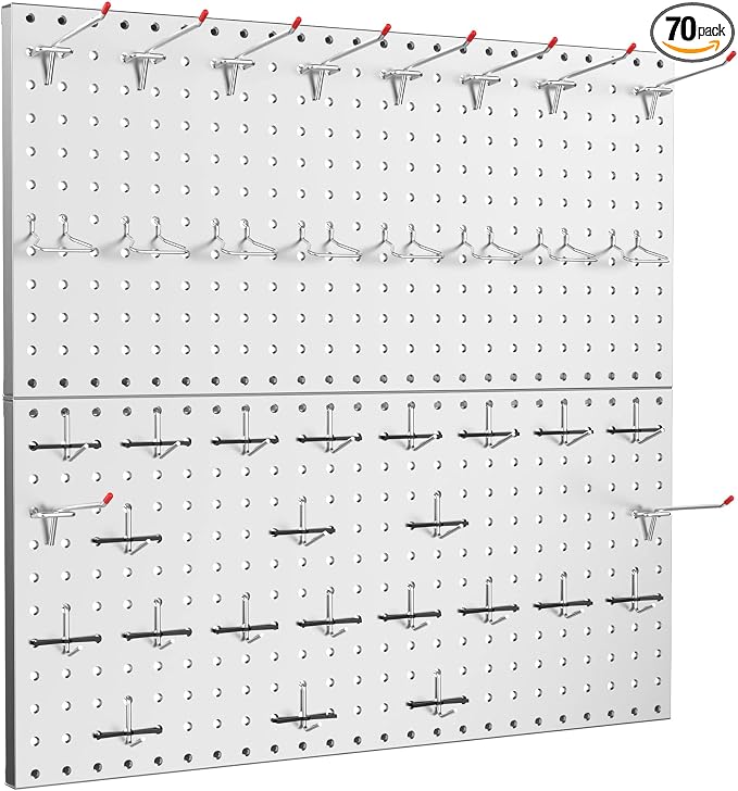 TORACK Metal Pegboard Wall Tool Organizer 24" x 24" or 12" x 48" by TORACK