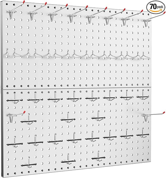 TORACK Metal Pegboard Wall Tool Organizer 24" x 24" or 12" x 48" by TORACK