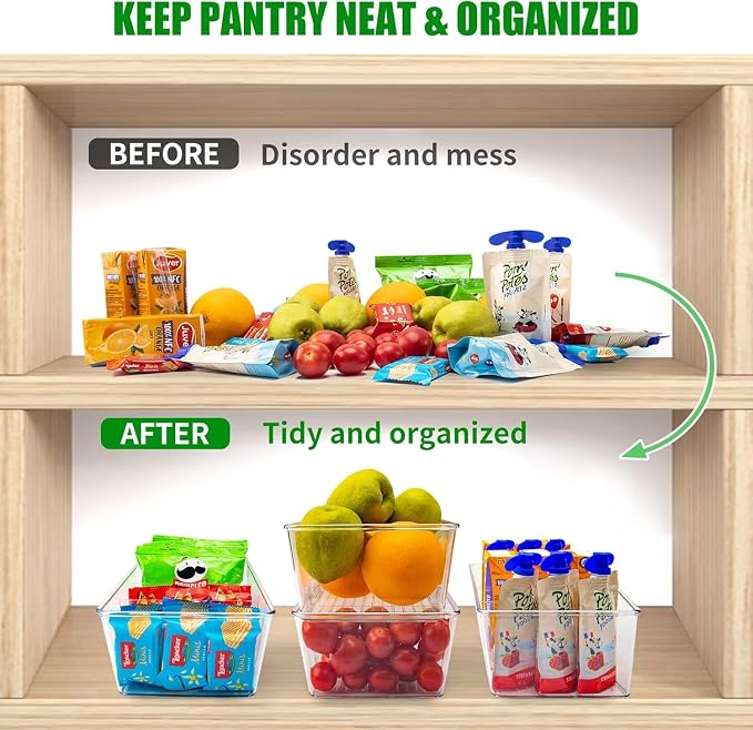 5 Pack Pantry Organizers and Storage, 4 compartment Snack Containers - Image 7