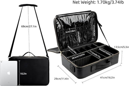 JOURMON Travel Makeup Train Case, Large Capacity Cosmetic Bags - Image 2
