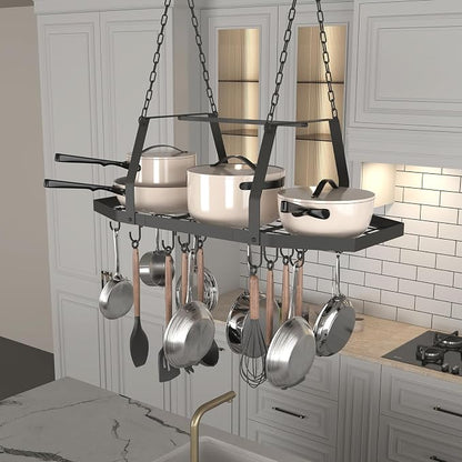 Hexagon Ceiling Pot Rack Hanging Pan Rack Hanging - Image 4