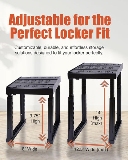 Locker Organizer Shelf， Adjustable Width and Height, Ideal Locker - Image 2
