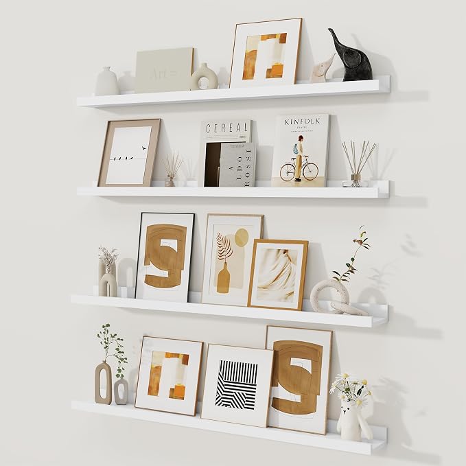Fun Memories Picture Ledge Shelf, 36 Inch Picture Shelves by FunMemories