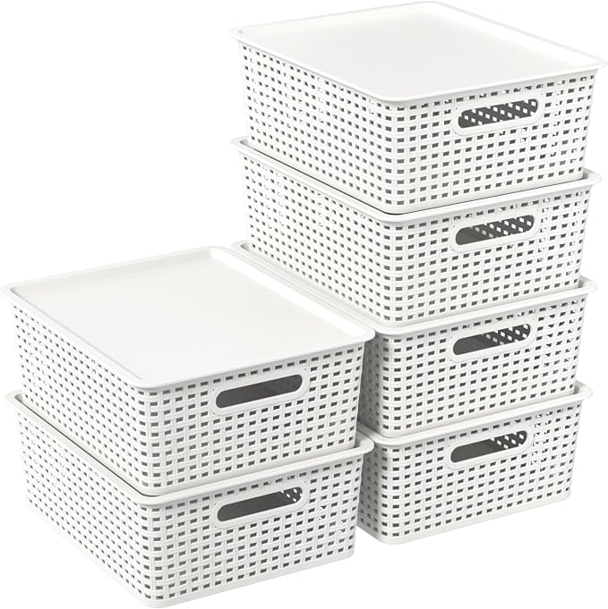 Wekioger Plastic Woven Baskets - Image 7