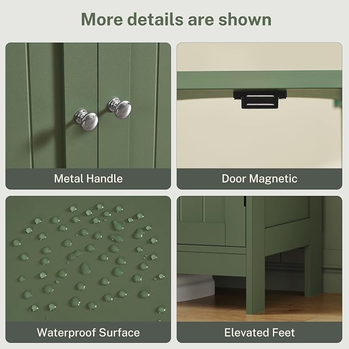 TEENFON Pedestal Sink Storage Cabinet, Under Sink Cabinet - Image 7