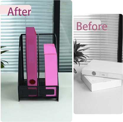 Desk Organizers, Metal Magazine File Holder - Image 5