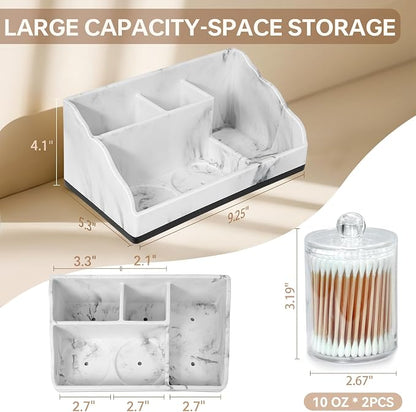 Marble Bathroom Countertop Organizer, Toothbrush Holders - Image 6
