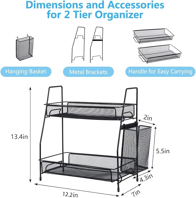 LEMIKKLE Countertop Organizer for Bathroom Counter, The Organizer for Bedroom - Image 2