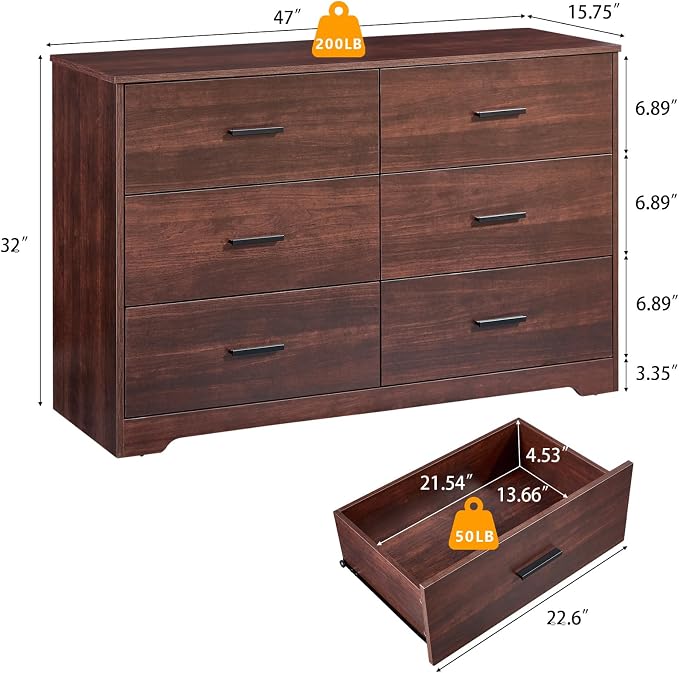 LIDYUK Dresser for Bedroom, Wood Dresser - Image 2