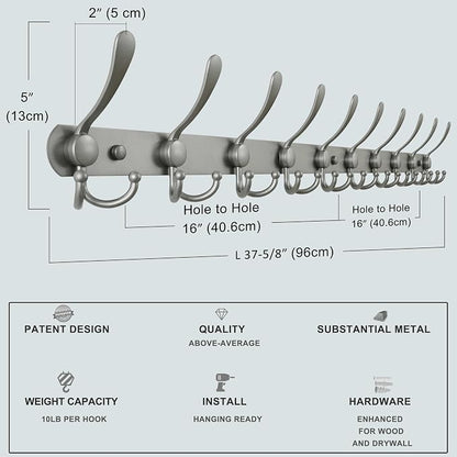 Dseap Coat Rack Wall Mount - Image 6