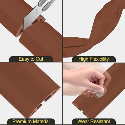 MYFAMIREA 20FT Floor Cord Cover Heavy Duty Cable Cover Protector 3 Channels - Image 4