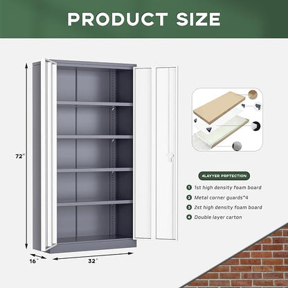 Greenvelly Metal Storage Cabinet - Image 3