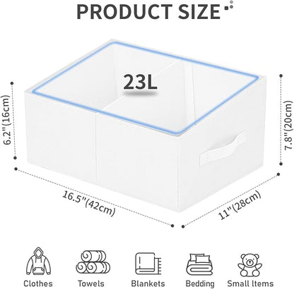 DIMJ Large Closet Shelf Organizer Bins 4 Packs - Image 2