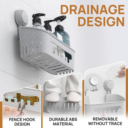 LEVERLOC Shower Caddy Suction Cup 2 Pack, Shower Organizer Removable Bathroom - Image 3