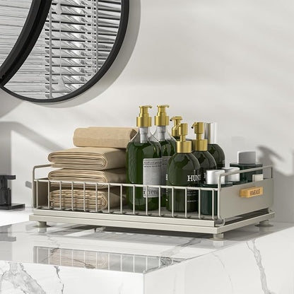 Under Sink Organizer, Single Tier Metal Pull Out Sliding Drawer Shelf - Image 7