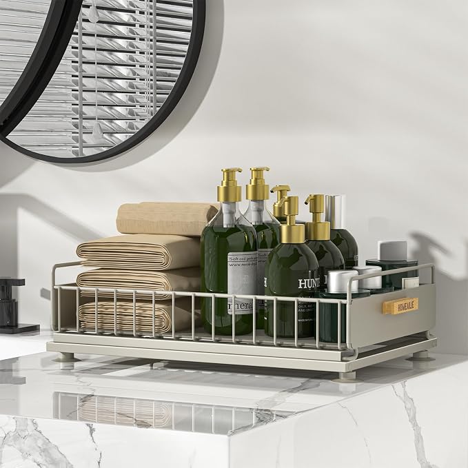Under Sink Organizer, 2 Packs Under Sink Organizers and Storage, Slide Out Pull - Image 7