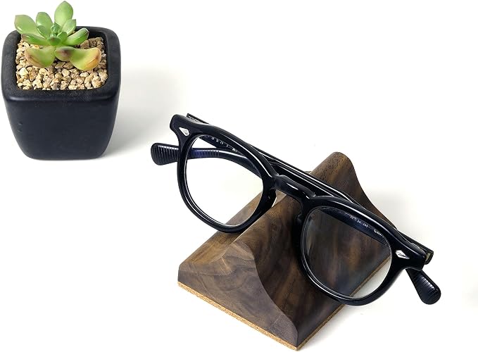 Handmade Wood Carving Eyeglasses Stand Wood Glasses Holder Sunglasses Display - Image 6