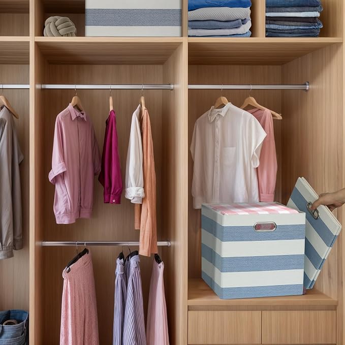 Foldable Cube Storage Bin Organizing Baskets Cubby Boxes Fabric Storage Cubes - Image 7