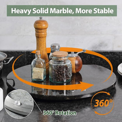 Marble Lazy Susan, 16 in Lazy Susan Turntable Organizer - Image 7