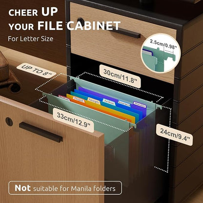 ThinkTex Plastic Expanding Hanging File Folders, 7 Innovative 1.2" Accordion - Image 2