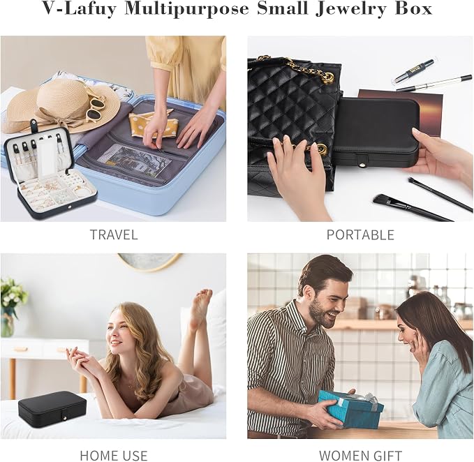 Small Jewelry Box, Travel Jewelry Case Portable Jewelry Boxes - Image 6