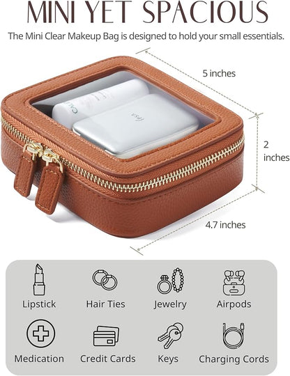 Popvibe Clear Makeup Bag Travel Cosmetic Case Transparent Toiletry Bag - Image 6