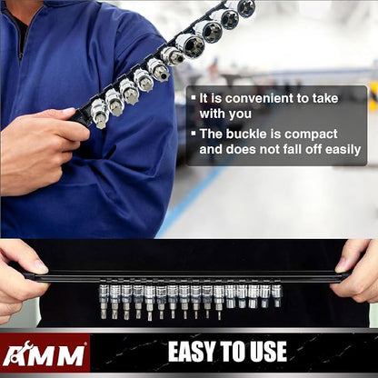 AMM 6-Piece Socket Organizer，1/4 inch Drive ABS Tools-Socket Holder，Heavy Duty - Image 7