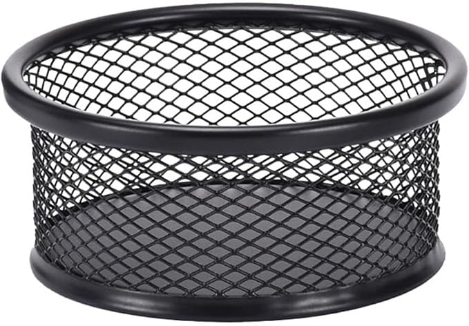 Black Metal Paper Clip Holder Mesh Paperclip Bowl Binder Clip Dispenser Desk by Unknown