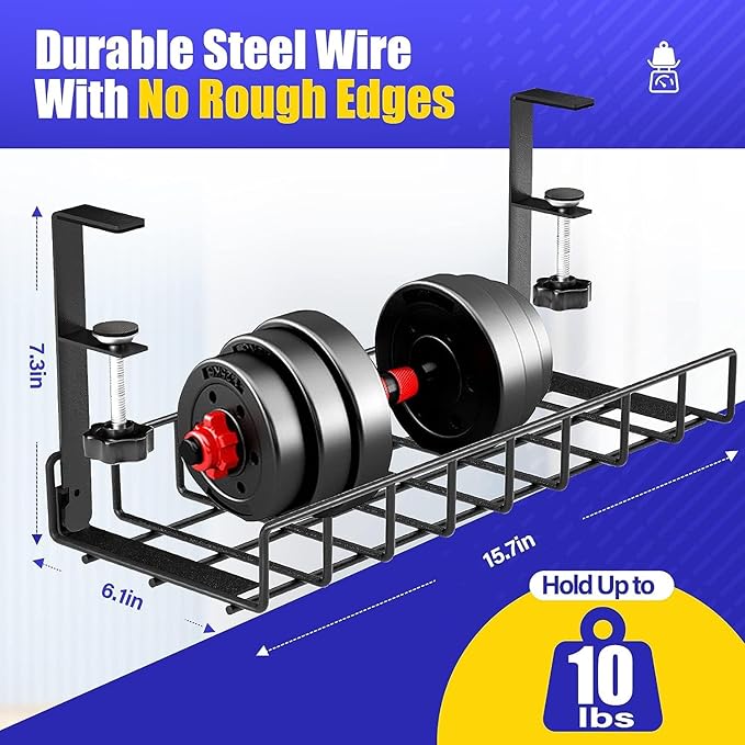 Under Desk Cable Management Tray 2 Pack, Xpatee Wire Management No Screws - Image 5