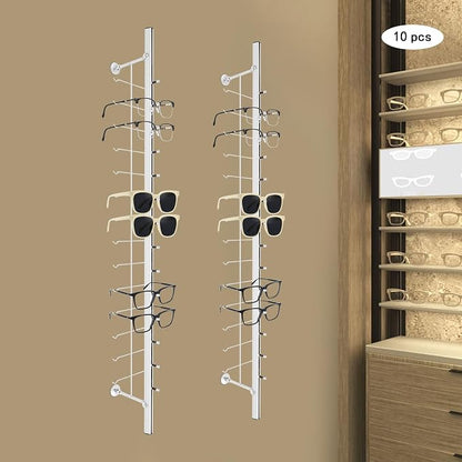 10Pcs Eyeglass Display Rack, Wall-Mounted Sunglasses Storage Organizer - Image 2