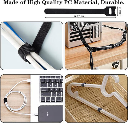 311Pcs Cable Management Organizer Kit 4 Cable Sleeve Split, 53Cable Clips - Image 7
